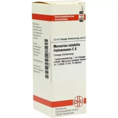 MERCURIUS SOLUBILIS Hahnemanni C 6 Laimennus, 20 ml