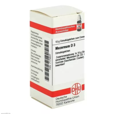 MEZEREUM D 3 palloa, 10 g