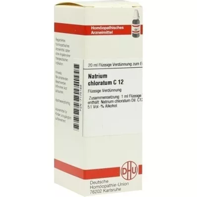 NATRIUM CHLORATUM C 12 Laimennus, 20 ml