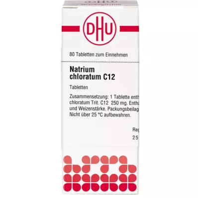 NATRIUM CHLORATUM C 12 tablettia, 80 kpl