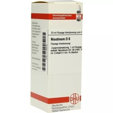 NICOTINUM D 6 Laimennus, 20 ml