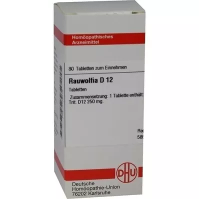 RAUWOLFIA D 12 tablettia, 80 kpl