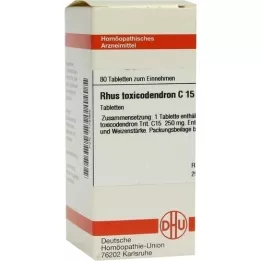 RHUS TOXICODENDRON C 15 tablettia, 80 kpl