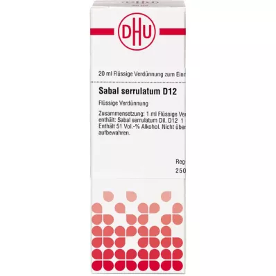 SABAL SERRULATUM D 12 Laimennus, 20 ml