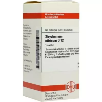 STRYCHNINUM NITRICUM D 12 tablettia, 80 kpl STRYCHNINUM NITRICUM D 12 tablettia, 80 kpl