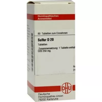 SULFUR D 20 tablettia, 80 kpl SULFUR D 20 tablettia, 80 kpl