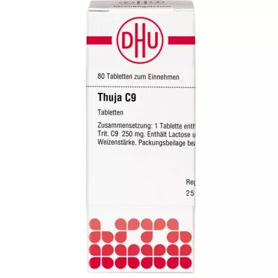 THUJA C 9 tablettia, 80 kpl