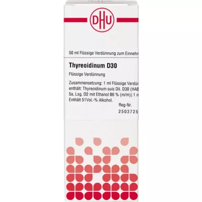 THYREOIDINUM D 30 Laimennus, 50 ml