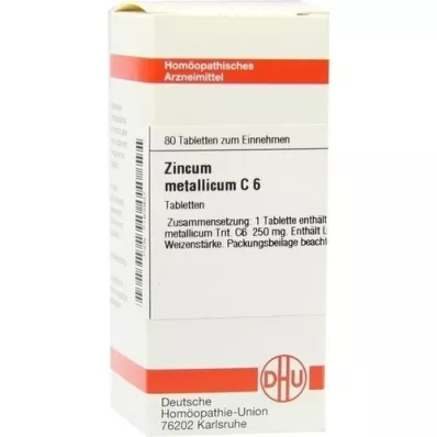 ZINCUM METALLICUM C 6 tablettia, 80 kpl
