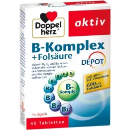 DOPPELHERZ B-kompleksi + foolihappotabletit, 45 kpl