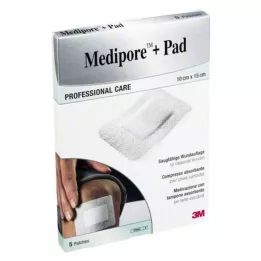 MEDIPORE+Tyyny 3M 10x15cm 3569NP Laastari, 5 kpl