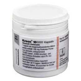 KREON 10 000 kovaa korkkia, joissa on suolistopäällysteisiä pellettejä, 200 kpl