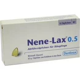 NENE LAX 0,5 Suppos. pikkulapsille, 6 kpl