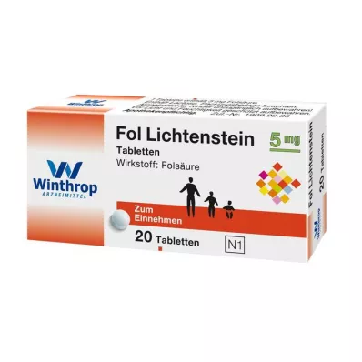 FOL Lichtenstein 5 mg tabletit, 20 kpl FOL Lichtenstein 5 mg tabletit, 20 kpl