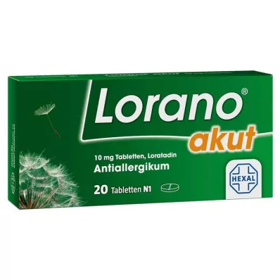 LORANO akuutteja tabletteja, 20 kpl LORANO akuutteja tabletteja, 20 kpl