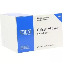 CALCET 950 mg kalvopäällysteiset tabletit, 100 kpl