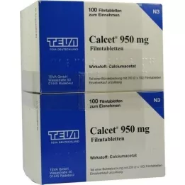 CALCET 950 mg kalvopäällysteiset tabletit, 200 kpl