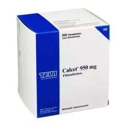 CALCET 950 mg kalvopäällysteiset tabletit, 200 kpl
