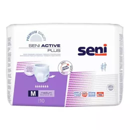 SENI Active Plus -inkontinenssisukkahousut kertakäyttöiset M, 10 kpl