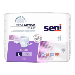 SENI Active Plus -inkontinenssisukkahousut kertakäyttöiset L, 10 kpl
