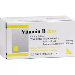 VITAMIN B DUO Kalvopäällysteiset tabletit, 20 kpl