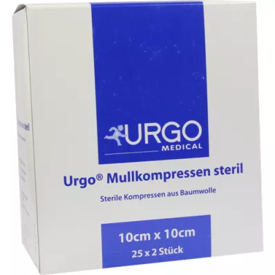 URGO MULLKOMPRESSEN 10x10 cm steriili, 25X2 kpl