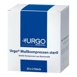 URGO MULLKOMPRESSEN 10x10 cm steriili, 25X2 kpl