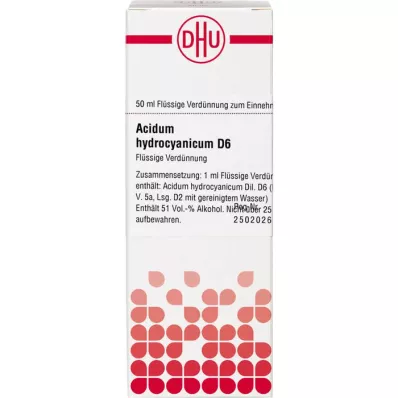 ACIDUM HYDROCYANICUM D 6 Laimennus, 50 ml