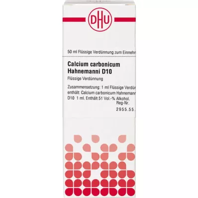 CALCIUM CARBONICUM Hahnemanni D 10 Laimennus, 50 ml