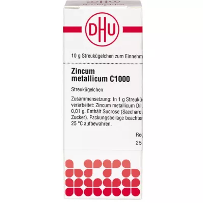 ZINCUM METALLICUM C 1000 palleroa, 10 g