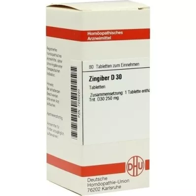 ZINGIBER D 30 tablettia, 80 kpl
