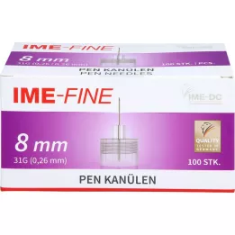 IME-hieno Universal Pen -kanyyli 31 G 8 mm, 100 kpl