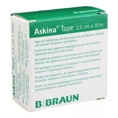 ASKINA Nauha Pfl.unelast.2,5 cmx10 m valkoinen, 1 kpl