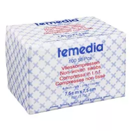 VLIESKOMPRESSEN 7,5x7,5 cm ei-steriili 4-kertainen, 100 kpl