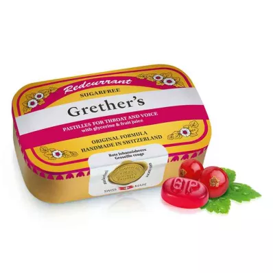 Grethers punaherukka + C-vitamiini sokerittomat pastillit (110 g)