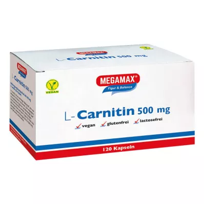 L-karnitiini 500 mg Megamax kapselit, 120 kpl L-karnitiini 500 mg Megamax kapselit, 120 kpl