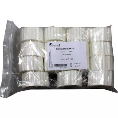 Hammaspuuvillarullat koko 1, halkaisija 8mm, 300 g