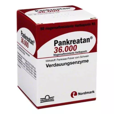 PANKREATAN 36 000 enteropäällysteistä kovaa kapselia, 50 kpl