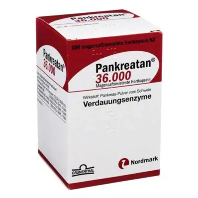 PANKREATAN 36 000 enteropäällysteistä kovaa kapselia, 100 kpl