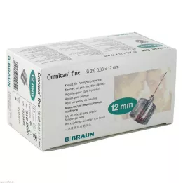 OMNICAN hieno kynäkanyyli 0,33x12 mm, 100 kpl