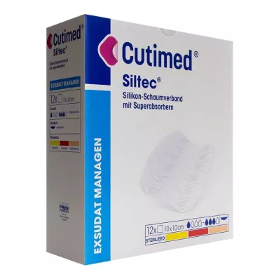 CUTIMED Siltec-vaahtomuovisidos 10x10 cm, ei liimautuva, 12 kpl