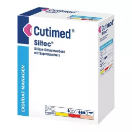 CUTIMED Siltec-vaahtomuovisidos 10x20 cm, ei liimautuva, 12 kpl