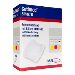 CUTIMED Siltec B vaahtomuovisidos 12,5x12,5 cm liimalla, 12 kpl