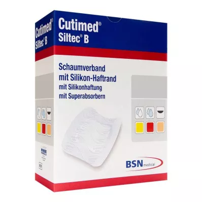 CUTIMED Siltec B -vaahtosidos 17,5x17,5 cm liimalla, 6 kpl