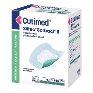 CUTIMED Siltec Sorbact PU-Side 12,5x12,5 cm, 12 kpl