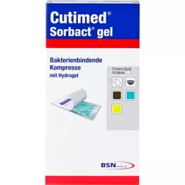 CUTIMED Sorbact-geelikompressit 7,5x15 cm, 12 kpl