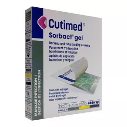 CUTIMED Sorbact-geelikompressit 7,5x15 cm, 12 kpl