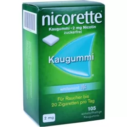 NICORETTE Purukumi 2 mg whitemint, 105 kpl