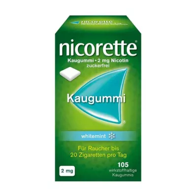 NICORETTE Purukumi 2 mg whitemint, 105 kpl