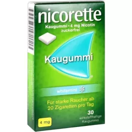 NICORETTE Purukumi 4 mg whitemint, 30 kpl